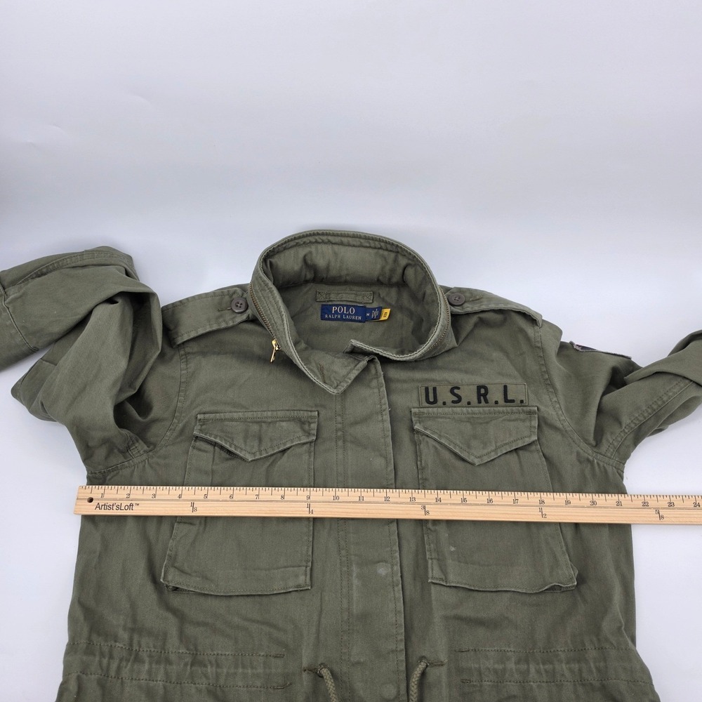 Polo Ralph Lauren Mens M-65 Military Field Jacket Olive Green USRL Patch Size M - Picture 11 of 13